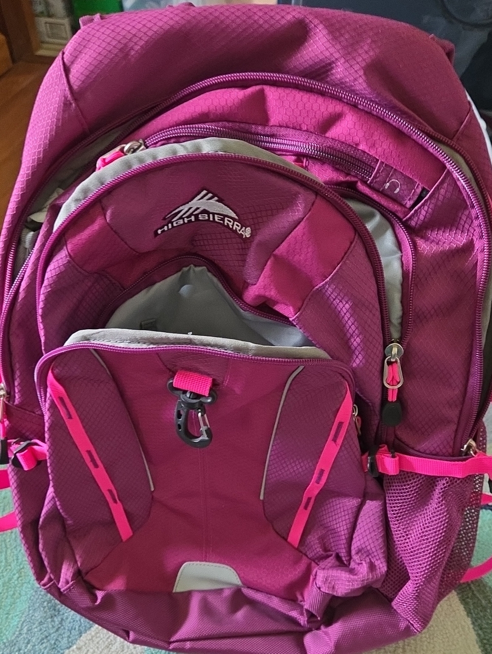 High Sierra Pink/Magenta Multi-Pocket Daypack